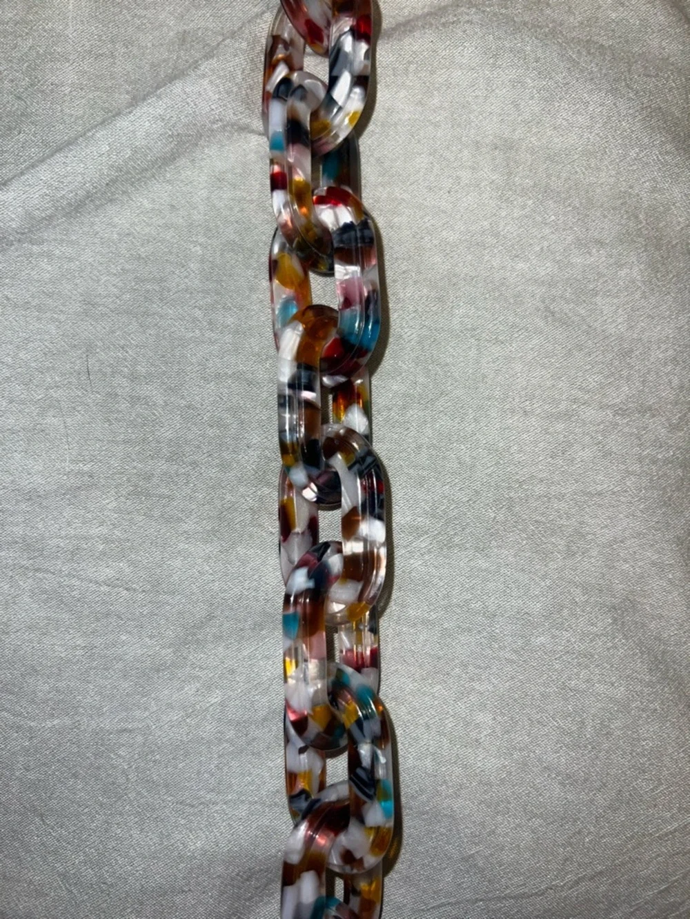 Coach Multicolor Resin Chain Strap with Gold Lobster Clasps - Picture 2 of 3